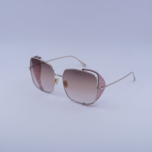 Tom Ford FT0901 28F Toby 02 Sunglasses Gold/Purple Square Frame, Brown Lenses - Picture 2 of 11